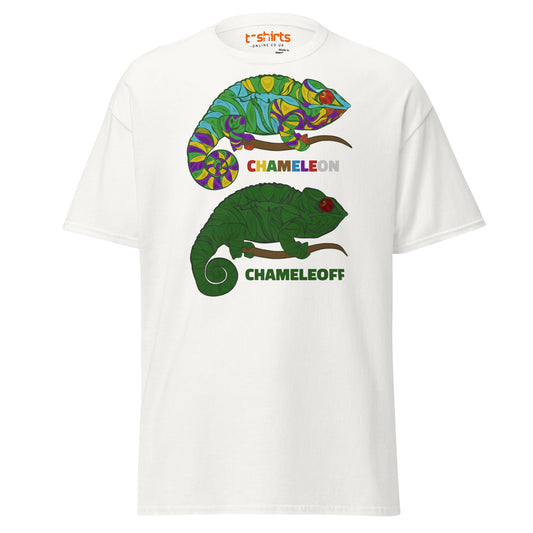 Chameleon On Off T-Shirt – Funny Color Change Tee - White - T-Shirts Online