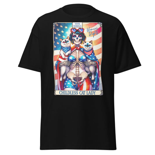 'Childless Cat Lady' Tarot | Tarot Card T-Shirt - Black - T-Shirts Online