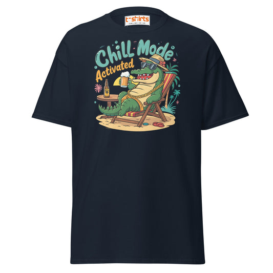 Chill Mode Activated T-Shirt - Navy - T-Shirts Online