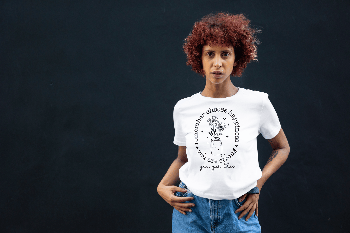 Choose Happiness | Motivational T-Shirt - T-Shirts Online