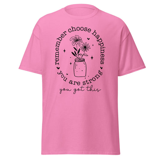 Choose Happiness | Motivational T-Shirt - Azalea - T-Shirts Online