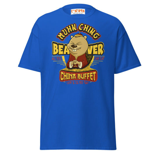 Chow Til You Wok Funny T-Shirt | Buffet Joke Tee - Royal - T-Shirts Online