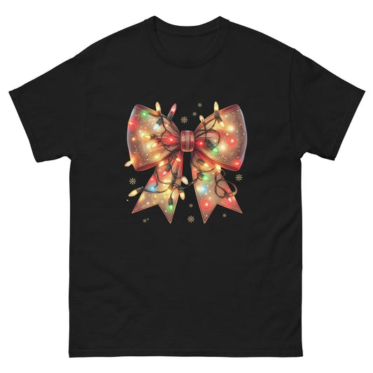 Christmas Light Coquette | Christmas T-Shirt - Black - T-Shirts Online