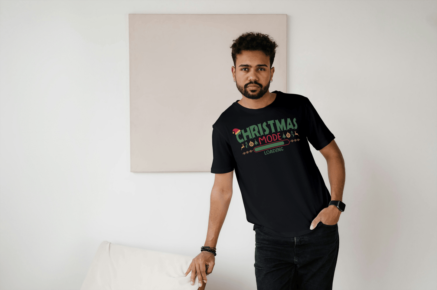 Christmas Mode | Xmas T-Shirt - Black - T-Shirts Online