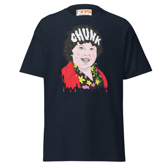 Chunk Cartoon T-Shirt | Funny Retro Movie Parody Tee - Navy - T-Shirts Online