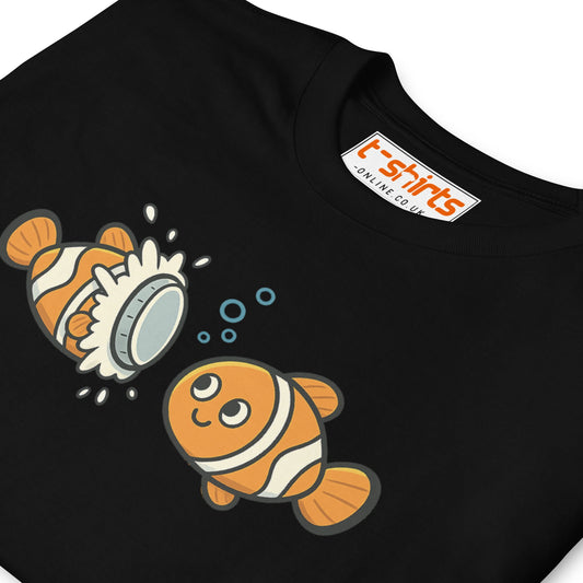 Clownfish Pie T-Shirt – Funny Ocean Pun Tee - Black - T-Shirts Online