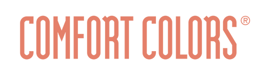 Comfort Colors logo in pink on a white background