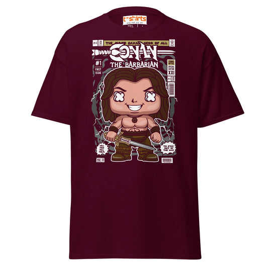 Conan the Barbarian Funko Style T-Shirt - Maroon - T-Shirts Online