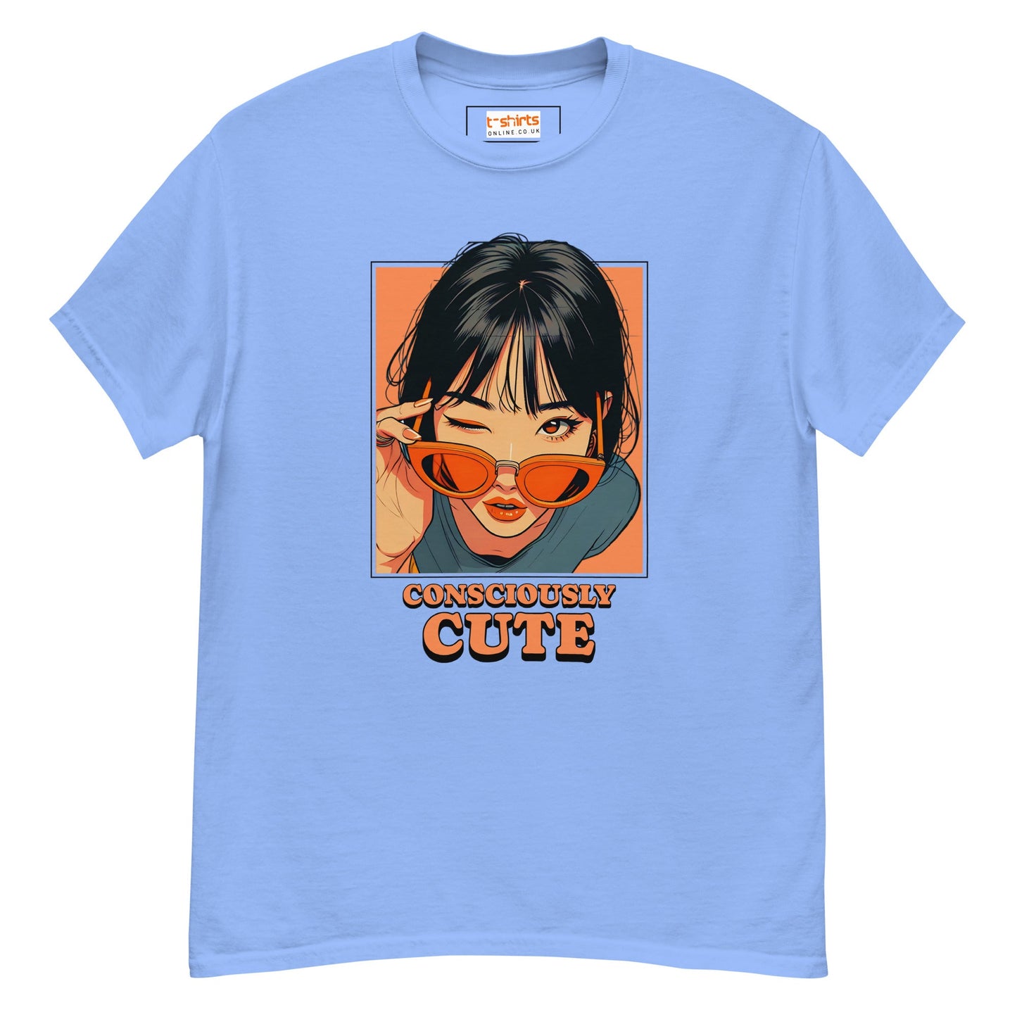 Consciously Cute T-Shirt | Sassy Women's Tee - Carolina Blue - T-Shirts Online