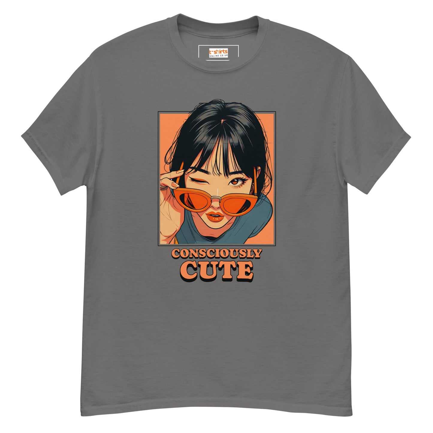 Consciously Cute T-Shirt | Sassy Women's Tee - Charcoal - T-Shirts Online