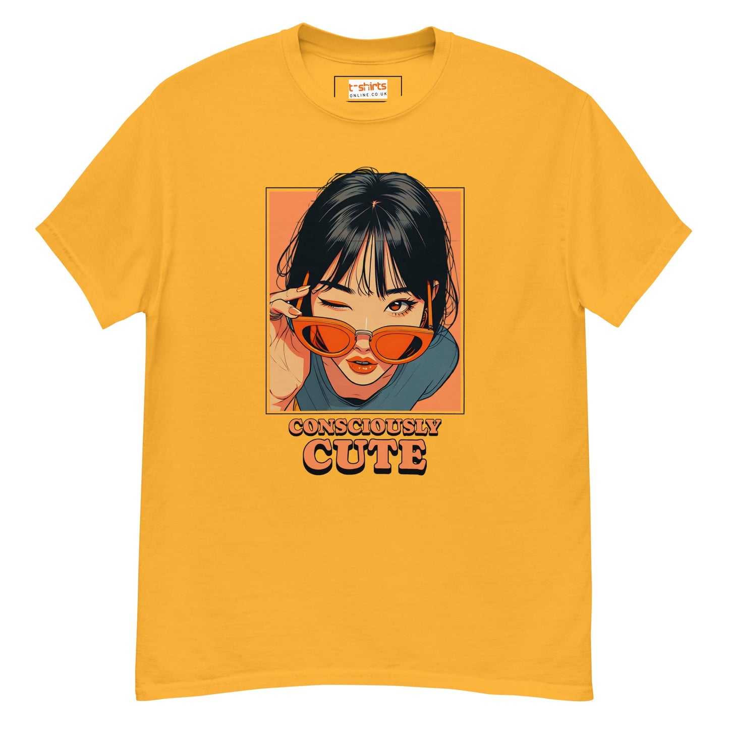 Consciously Cute T-Shirt | Sassy Women's Tee - Gold - T-Shirts Online