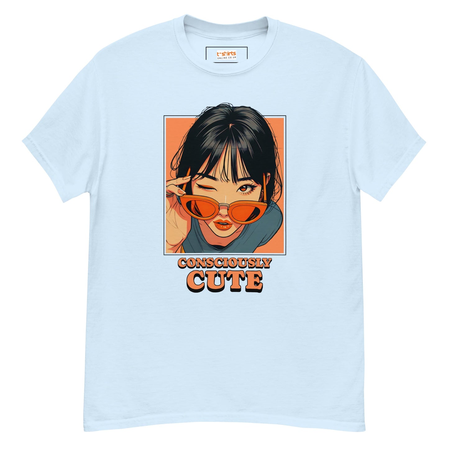 Consciously Cute T-Shirt | Sassy Women's Tee - Light Blue - T-Shirts Online