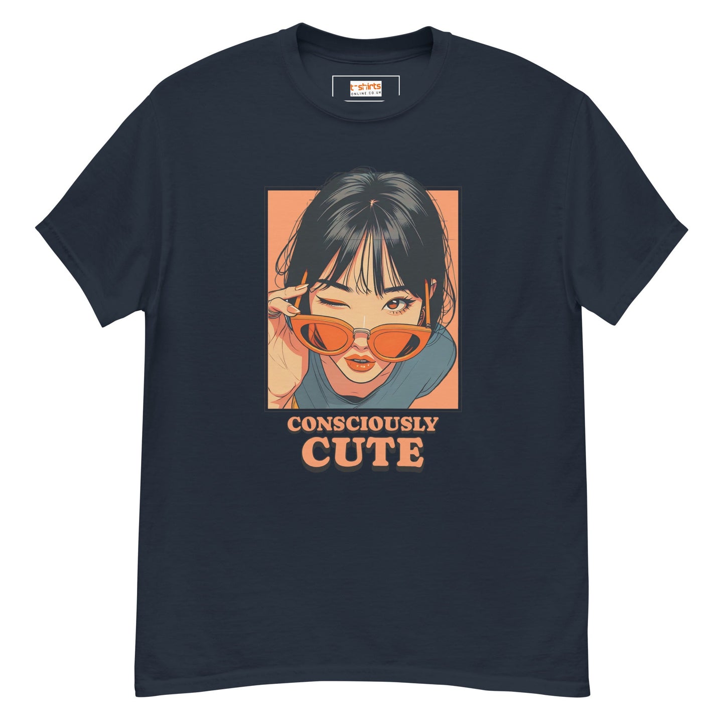 Consciously Cute T-Shirt | Sassy Women's Tee - Navy - T-Shirts Online