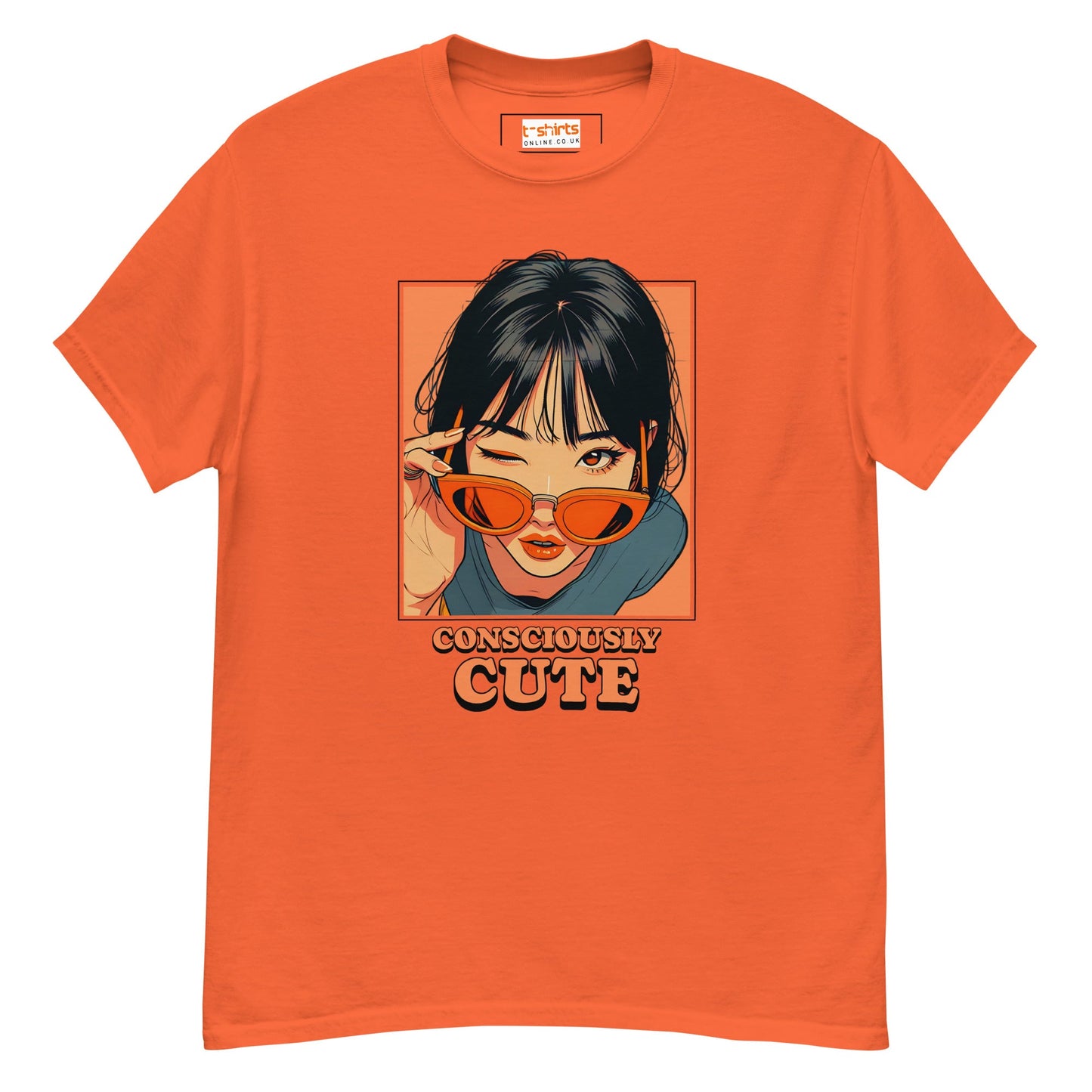 Consciously Cute T-Shirt | Sassy Women's Tee - Orange - T-Shirts Online