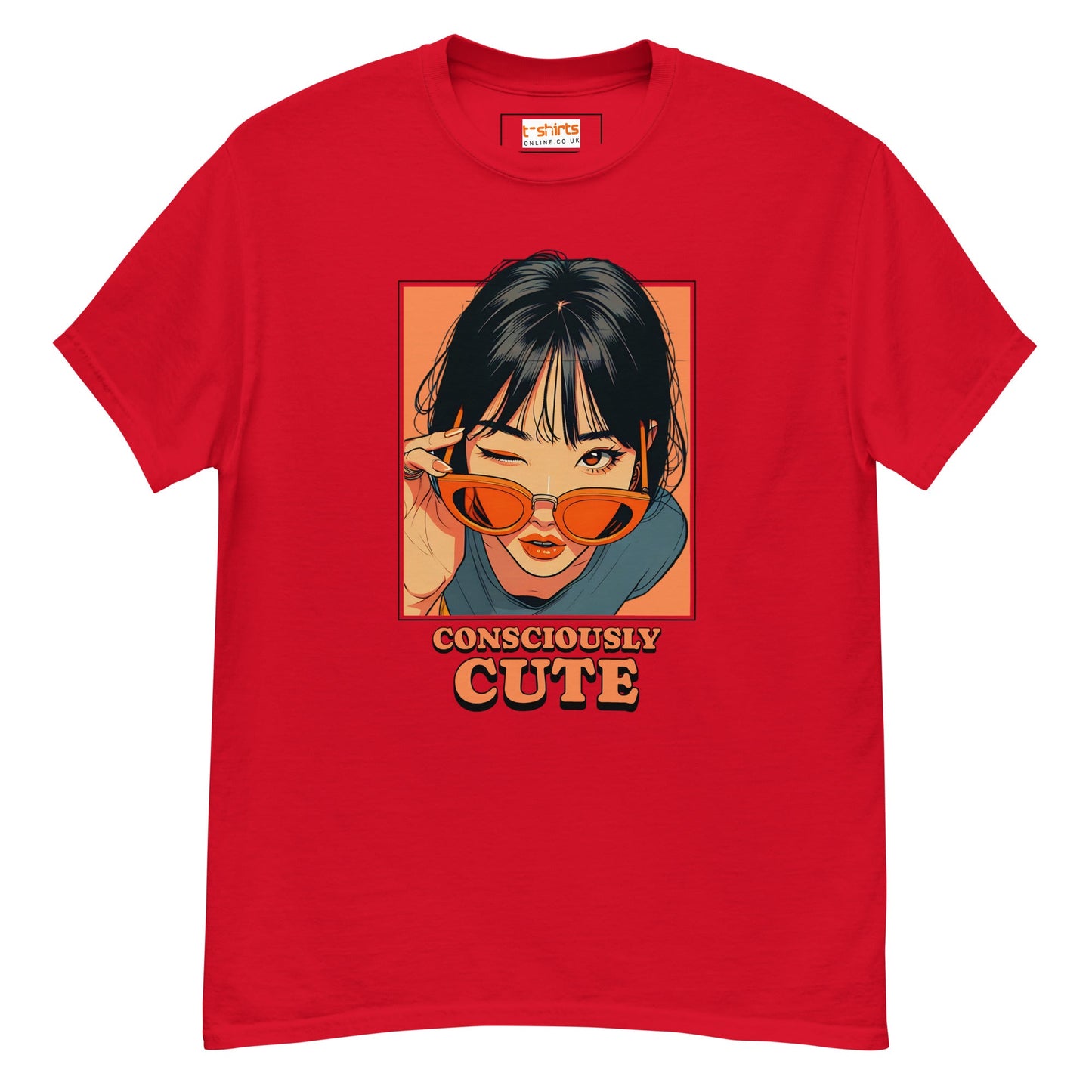 Consciously Cute T-Shirt | Sassy Women's Tee - Red - T-Shirts Online