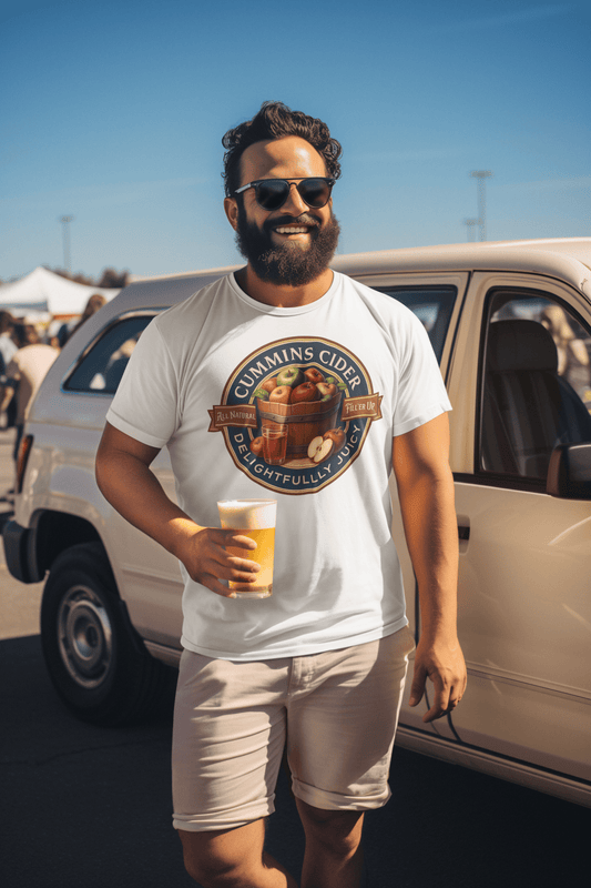 Cummins Cider T-Shirt | Hilarious Adult Cider Pun Tee - Black - T-Shirts Online