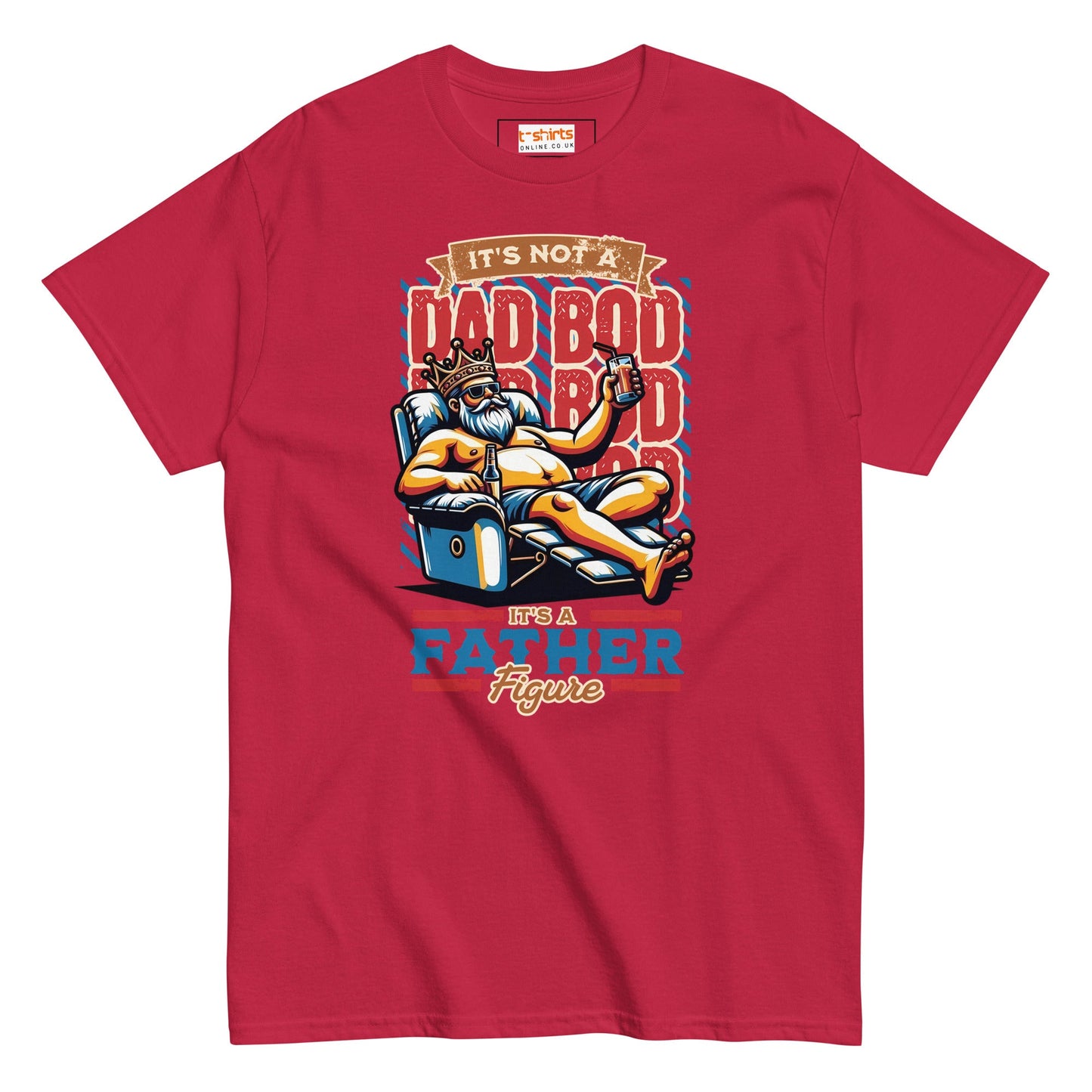 Dad Bod T-Shirt | Fathers Day T-Shirt - Cardinal - T-Shirts Online
