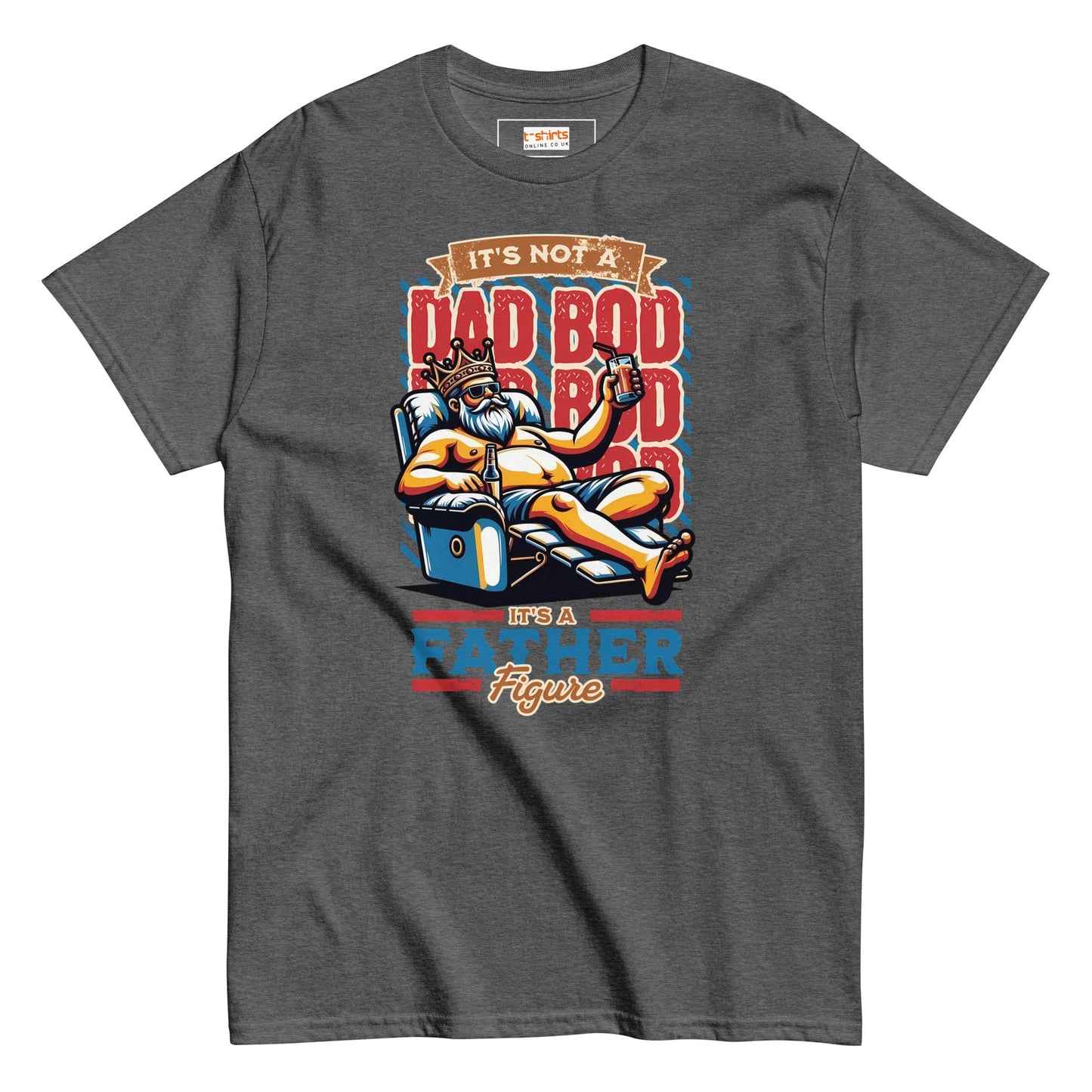 Dad Bod T-Shirt | Fathers Day T-Shirt - Dark Heather - T-Shirts Online