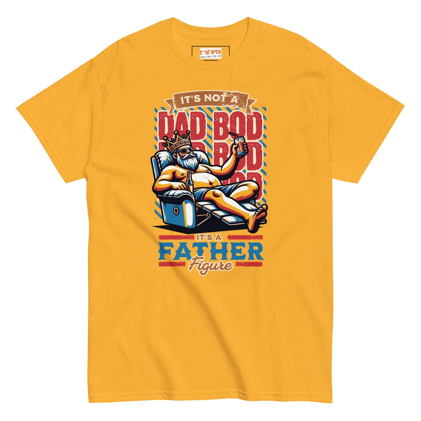 Dad Bod T-Shirt | Fathers Day T-Shirt - Gold - T-Shirts Online