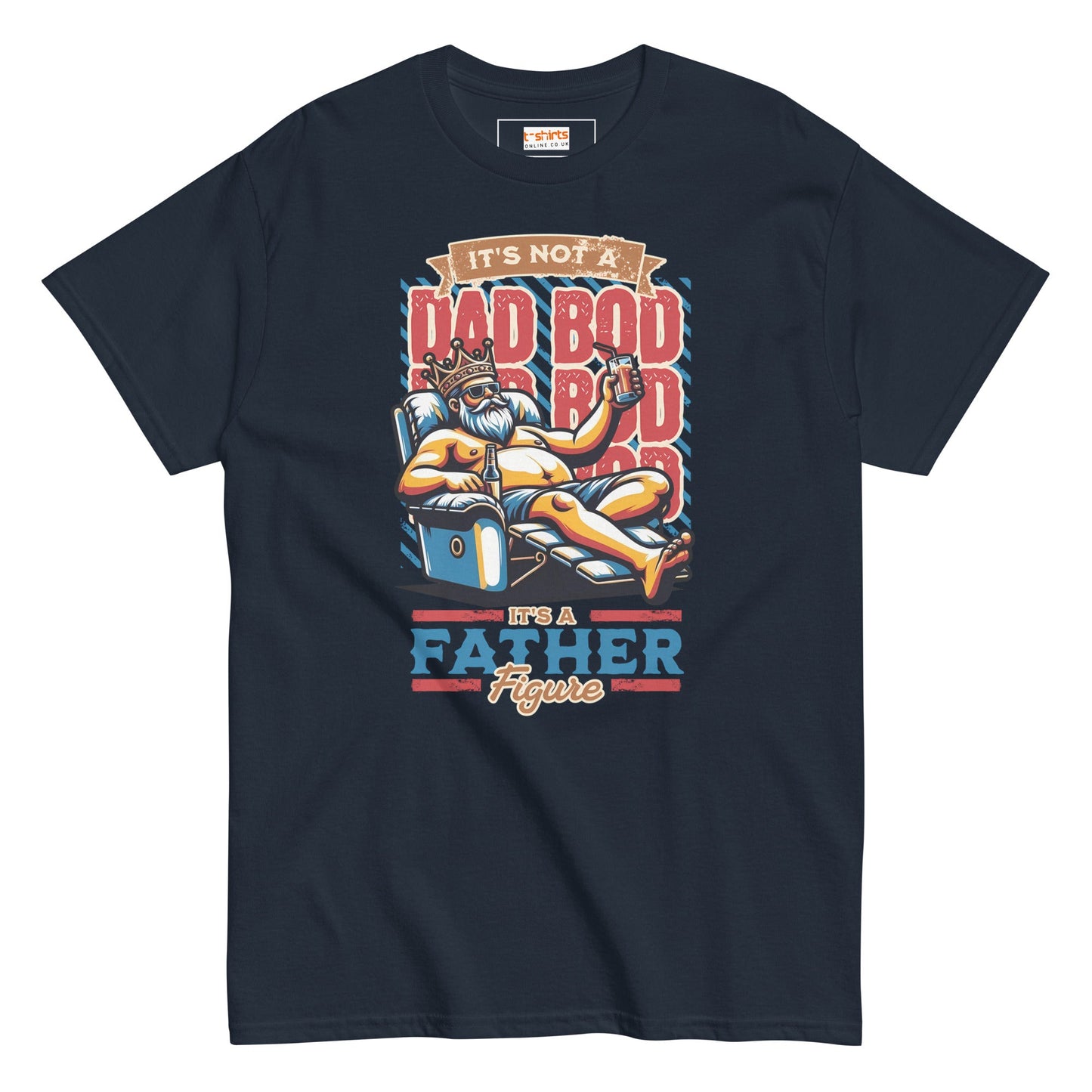 Dad Bod T-Shirt | Fathers Day T-Shirt - Navy - T-Shirts Online