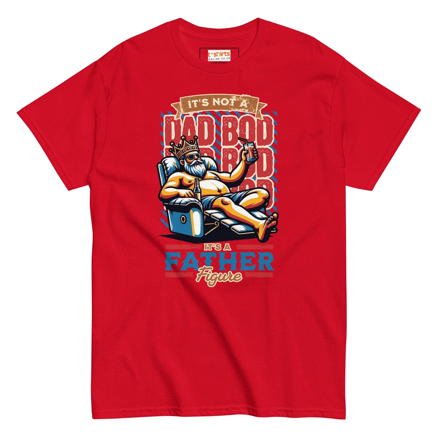 Dad Bod T-Shirt | Fathers Day T-Shirt - Red - T-Shirts Online