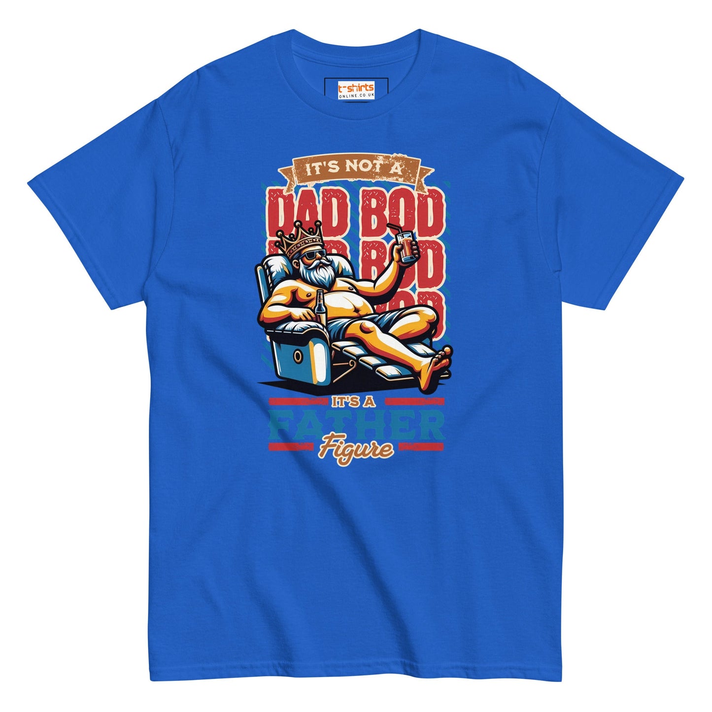 Dad Bod T-Shirt | Fathers Day T-Shirt - Royal - T-Shirts Online