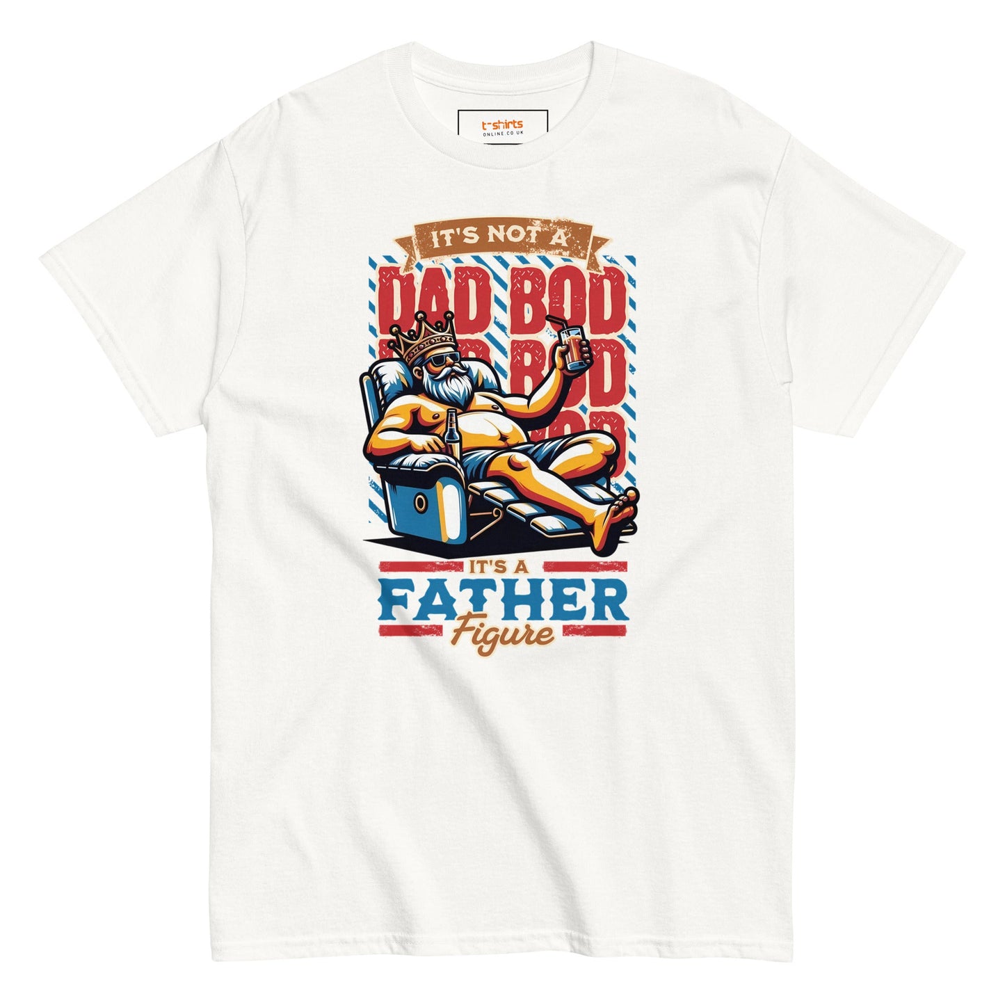 Dad Bod T-Shirt | Fathers Day T-Shirt - White - T-Shirts Online