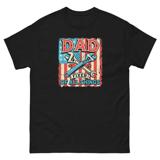 Dad Fixer of All Things | Father's Day T-Shirt - Black - T-Shirts Online