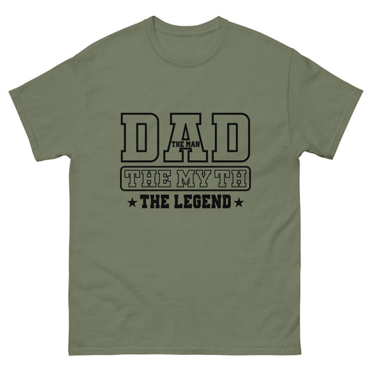 Dad The Myth | Dad's T-Shirt - Military Green - T-Shirts Online