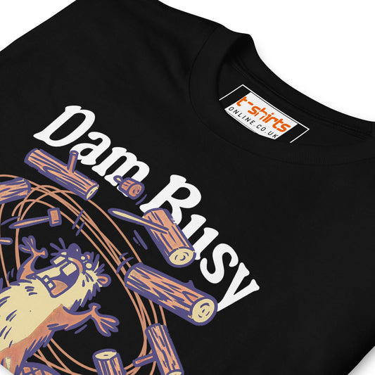 Dam Busy T-Shirt | Funny Graphic Tee - Royal - T-Shirts Online