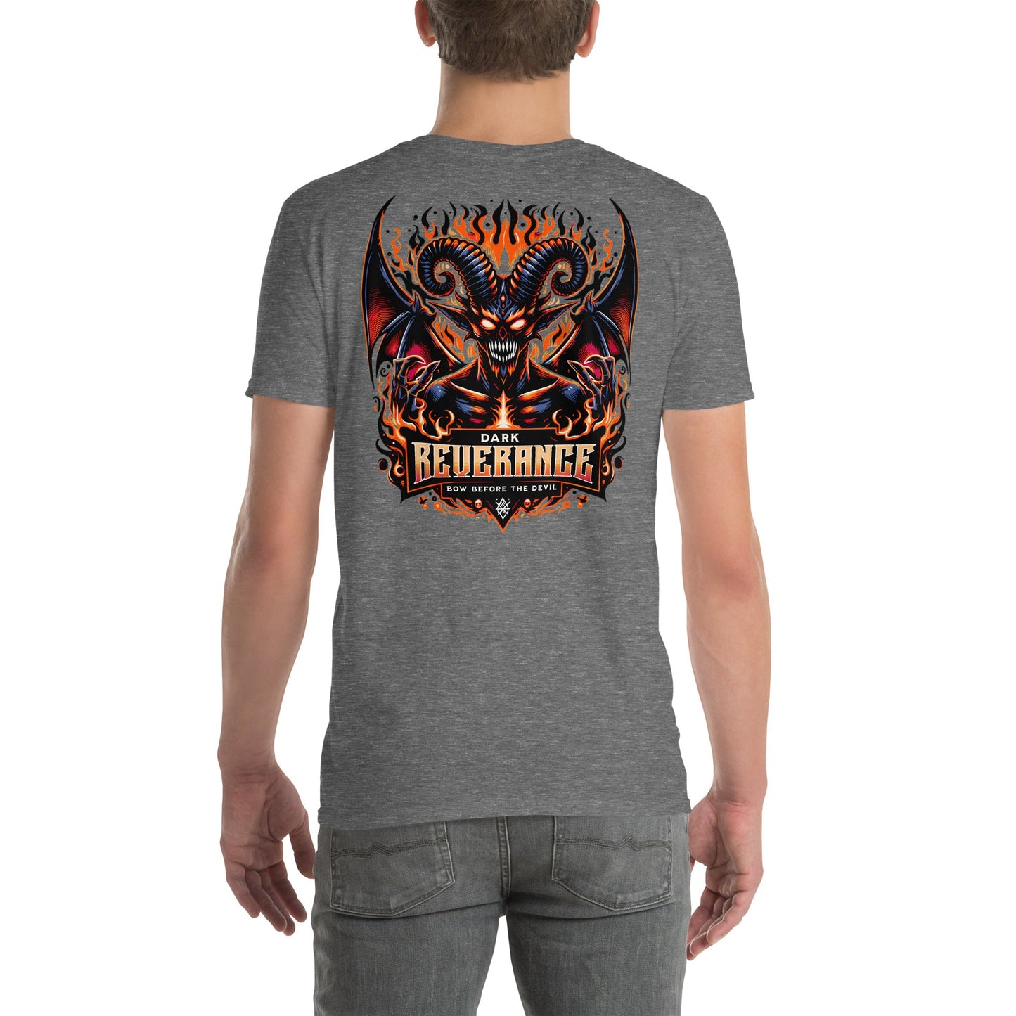 Dark Reverance T-Shirt | Bow Before the Devil - Graphite Heather - T-Shirts Online