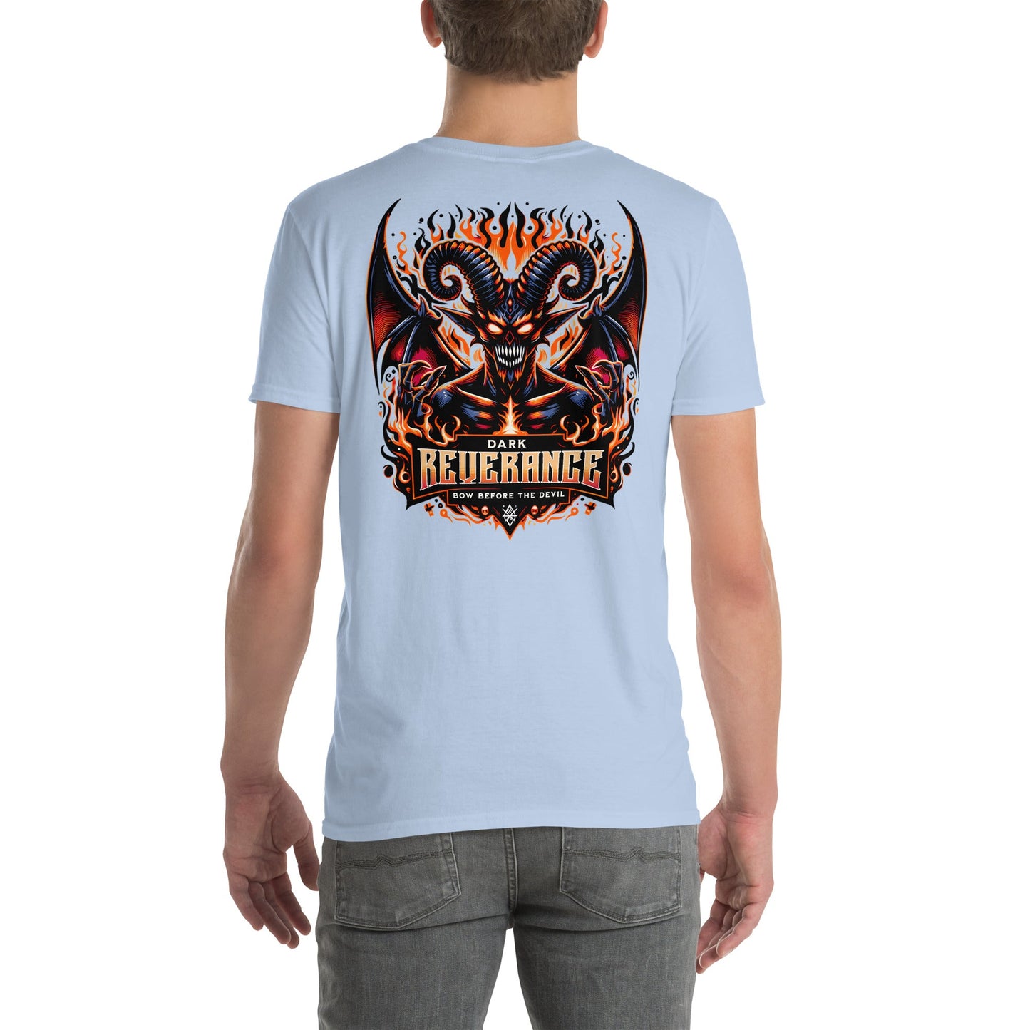 Dark Reverance T-Shirt | Bow Before the Devil - Light Blue - T-Shirts Online