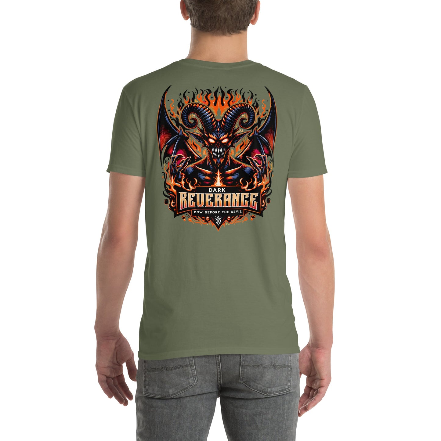Dark Reverance T-Shirt | Bow Before the Devil - Military Green - T-Shirts Online