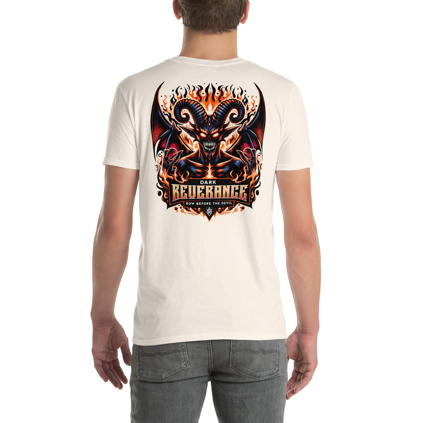 Dark Reverance T-Shirt | Bow Before the Devil - Natural - T-Shirts Online