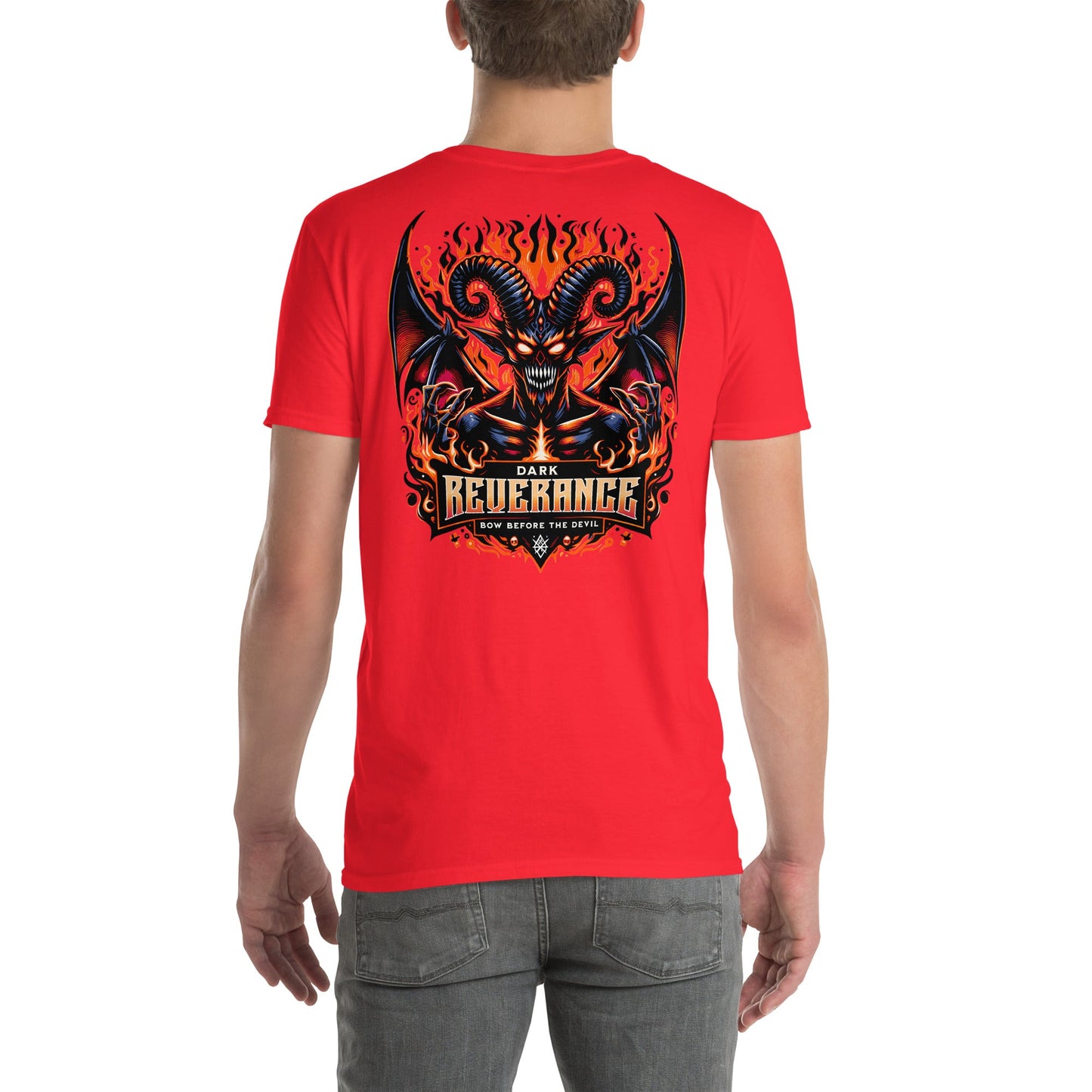 Dark Reverance T-Shirt | Bow Before the Devil - Red - T-Shirts Online