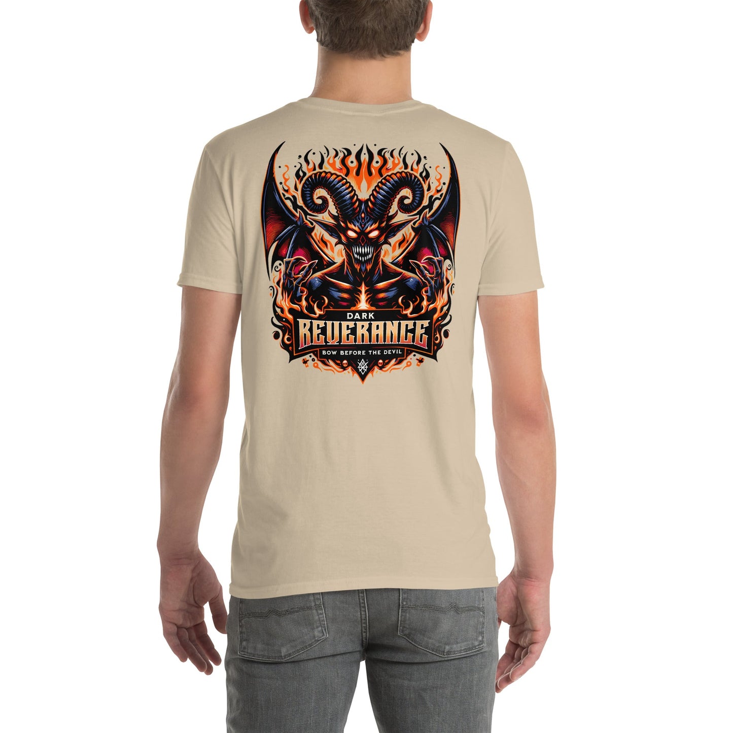 Dark Reverance T-Shirt | Bow Before the Devil - Sand - T-Shirts Online