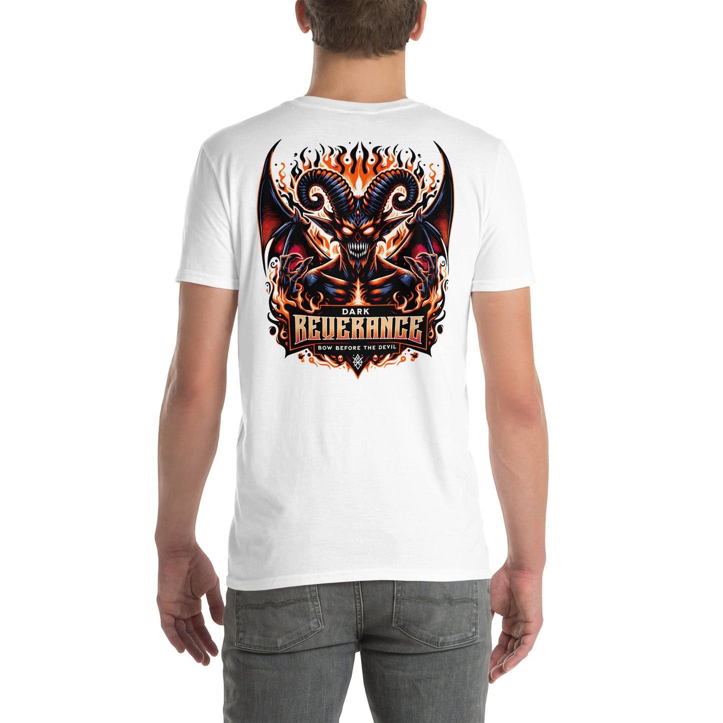 Dark Reverance T-Shirt | Bow Before the Devil - White - T-Shirts Online