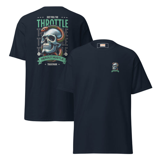 Deadly Hustle | Skull & Snake T-Shirt - Navy - T-Shirts Online