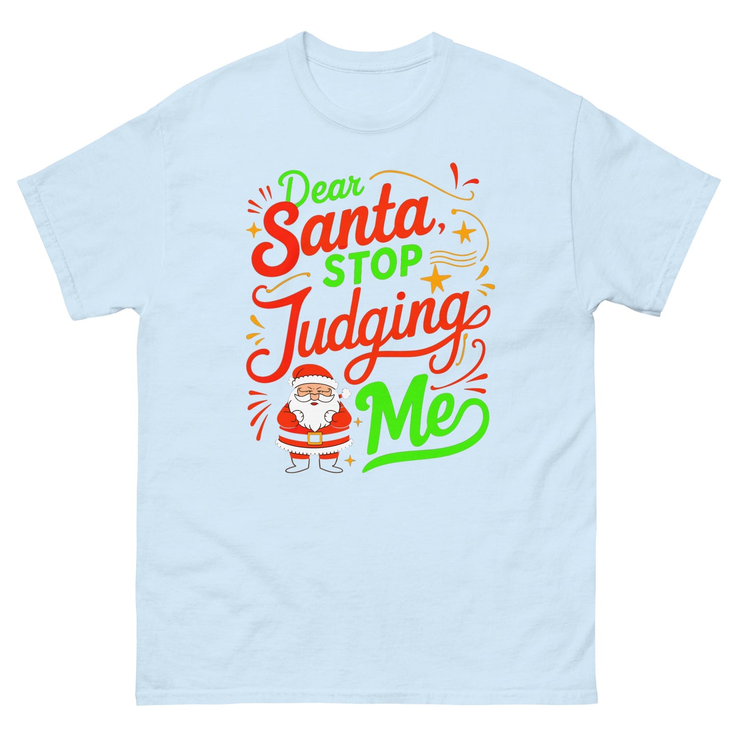 Dear Santa | Christmas T-Shirt - Light Blue - T-Shirts Online
