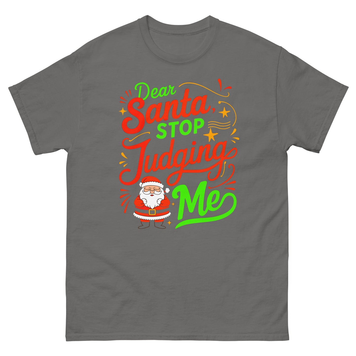 Dear Santa | Christmas T-Shirt - Charcoal - T-Shirts Online