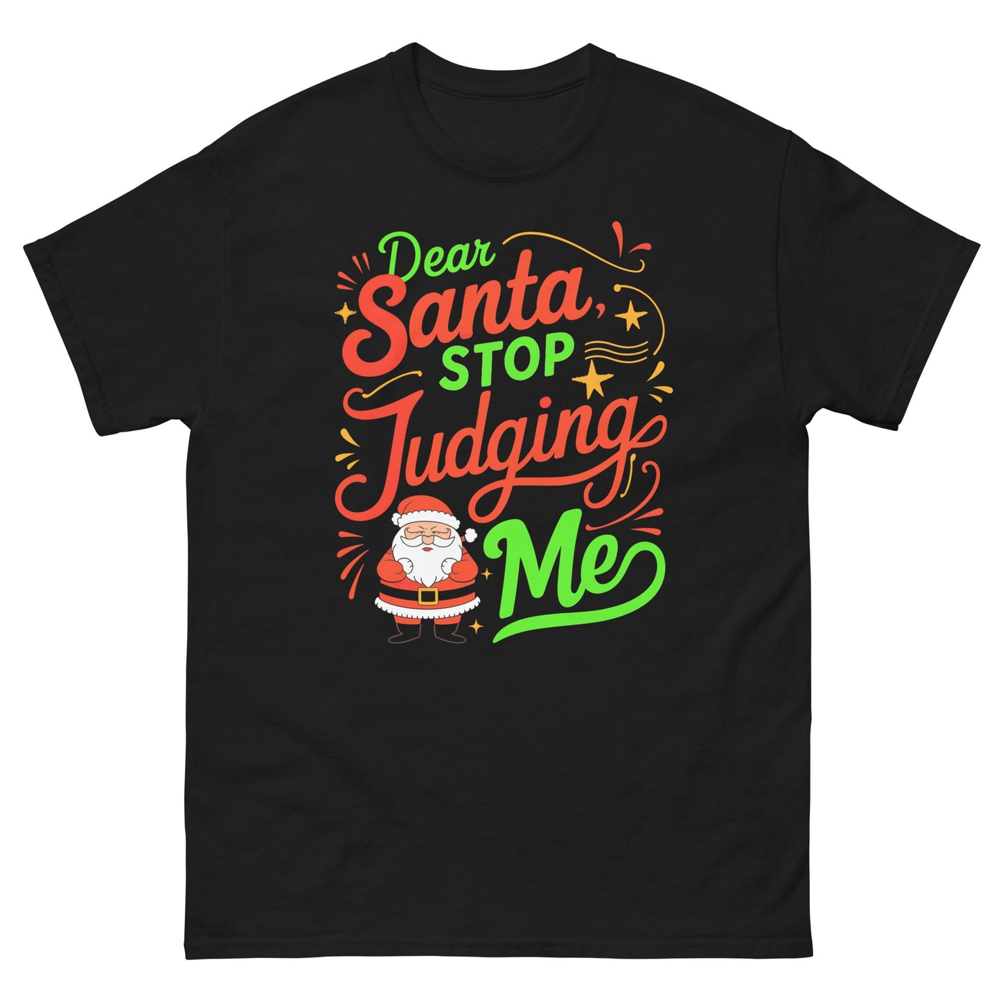 Dear Santa | Christmas T-Shirt - Black - T-Shirts Online