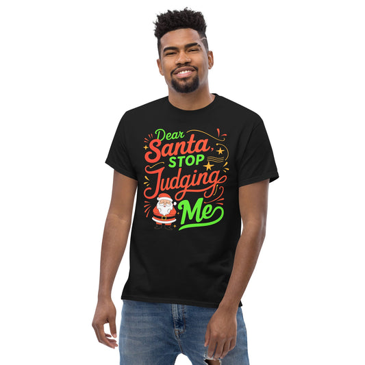 Dear Santa | Christmas T-Shirt - Black - T-Shirts Online
