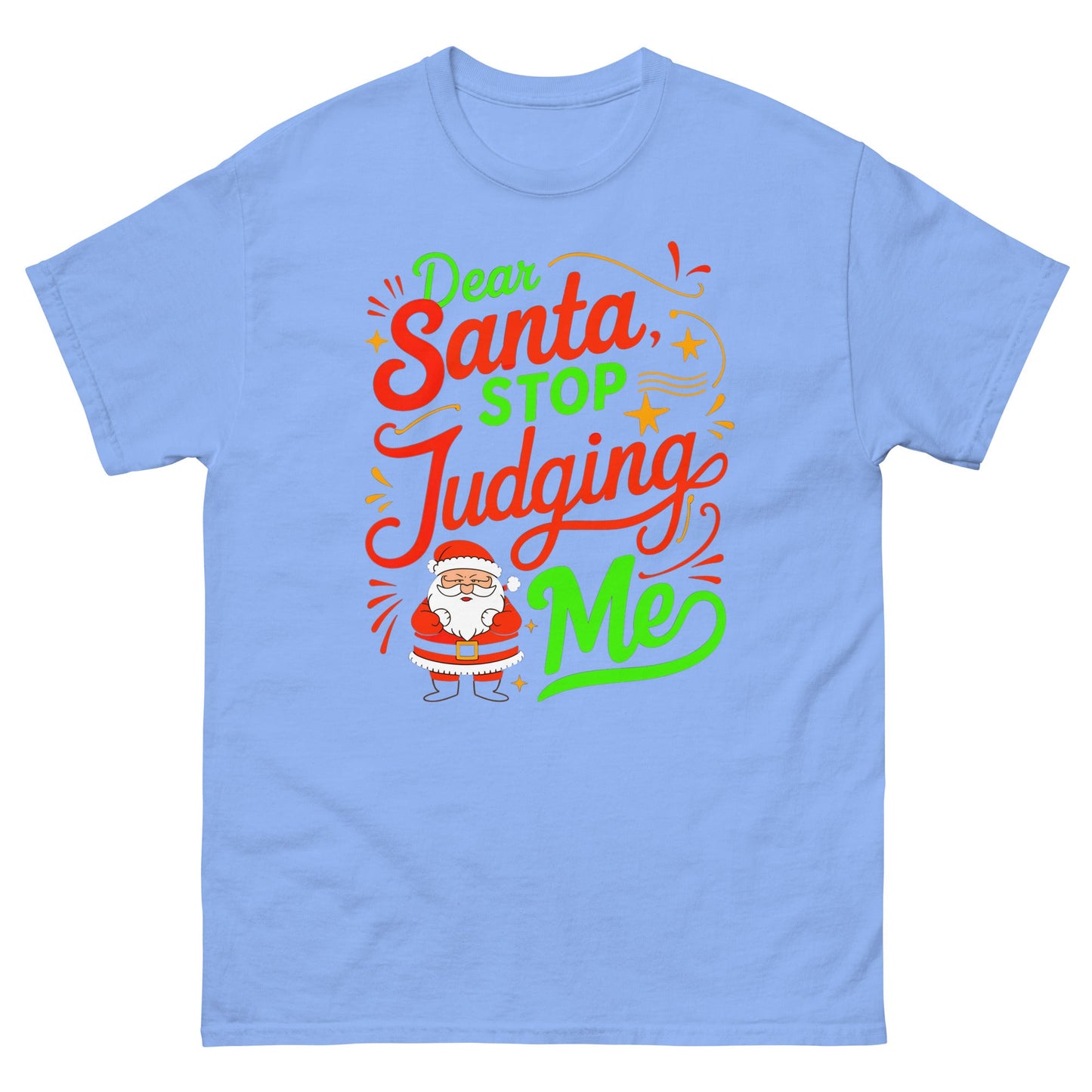 Dear Santa | Christmas T-Shirt - Carolina Blue - T-Shirts Online