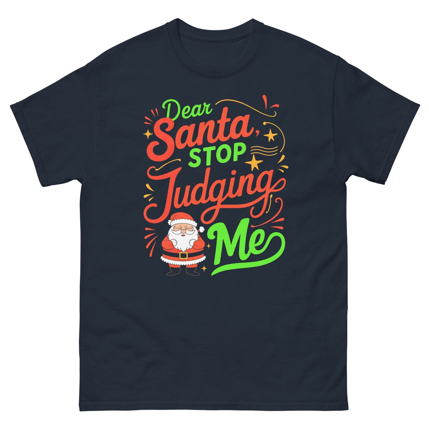 Dear Santa | Christmas T-Shirt - Navy - T-Shirts Online