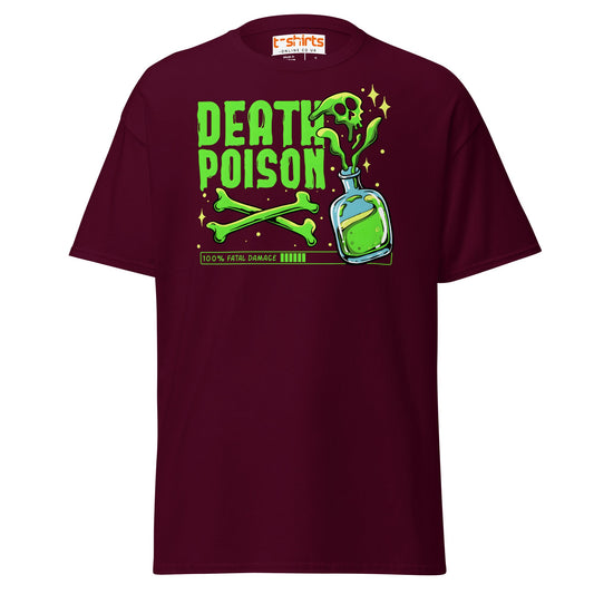 Death Poison T-Shirt - Maroon - T-Shirts Online