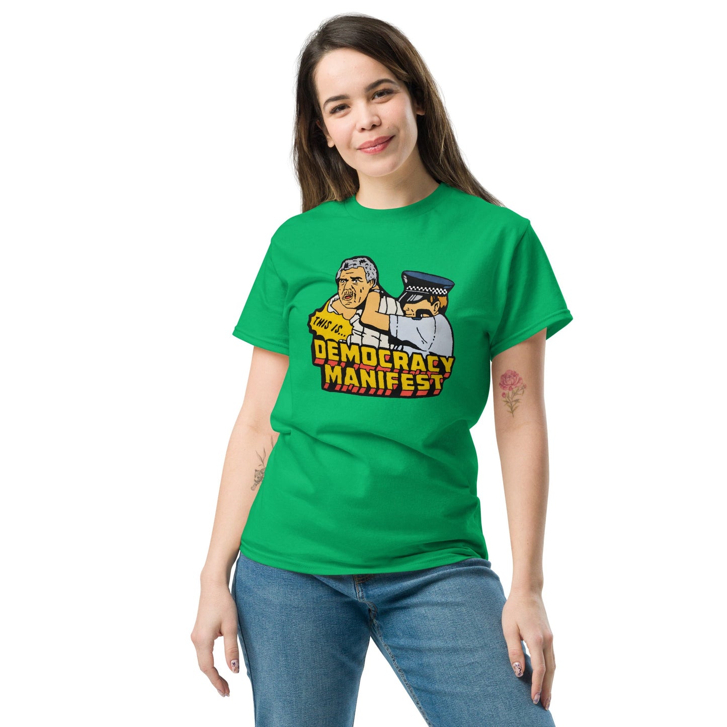 Democracy Manifest | Meme T-Shirt - Black - T-Shirts Online