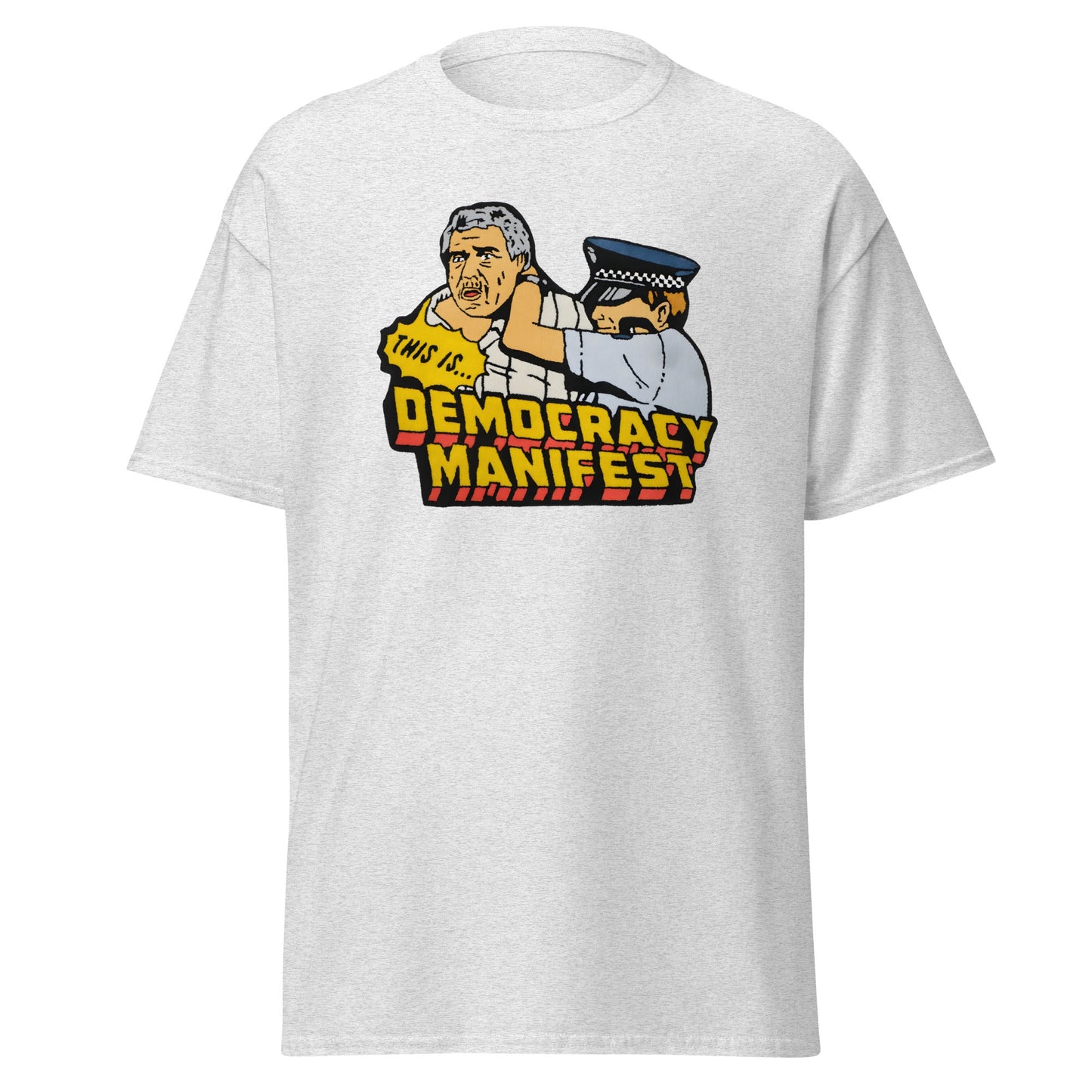 Democracy Manifest | Meme T-Shirt - Ash - T-Shirts Online