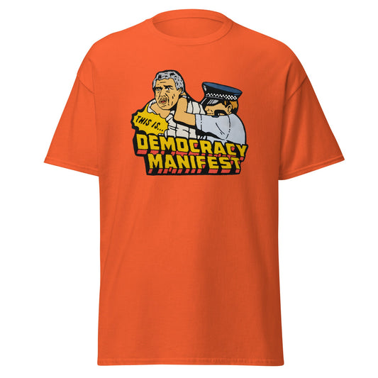 Democracy Manifest | Meme T-Shirt - Orange - T-Shirts Online