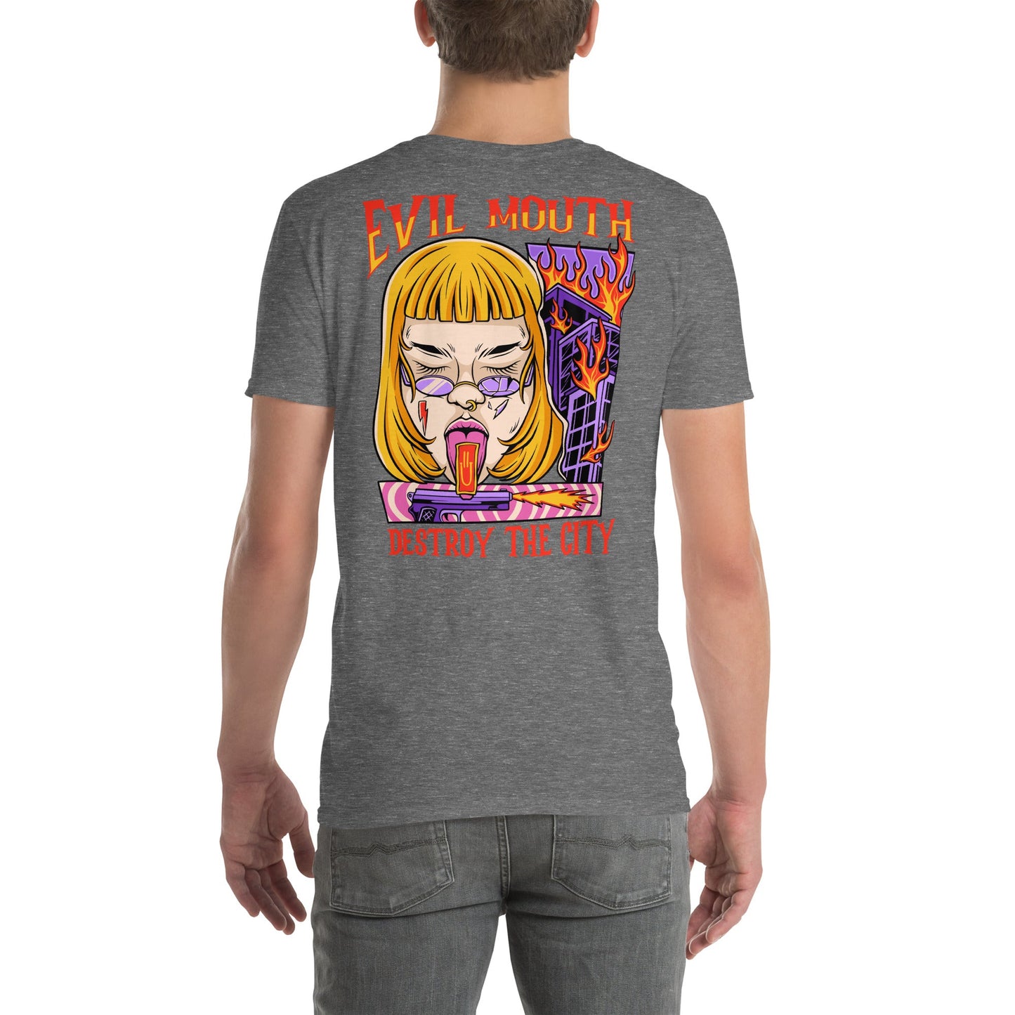 Destroy the City T-Shirt | Streetwear Tee - Graphite Heather - T-Shirts Online
