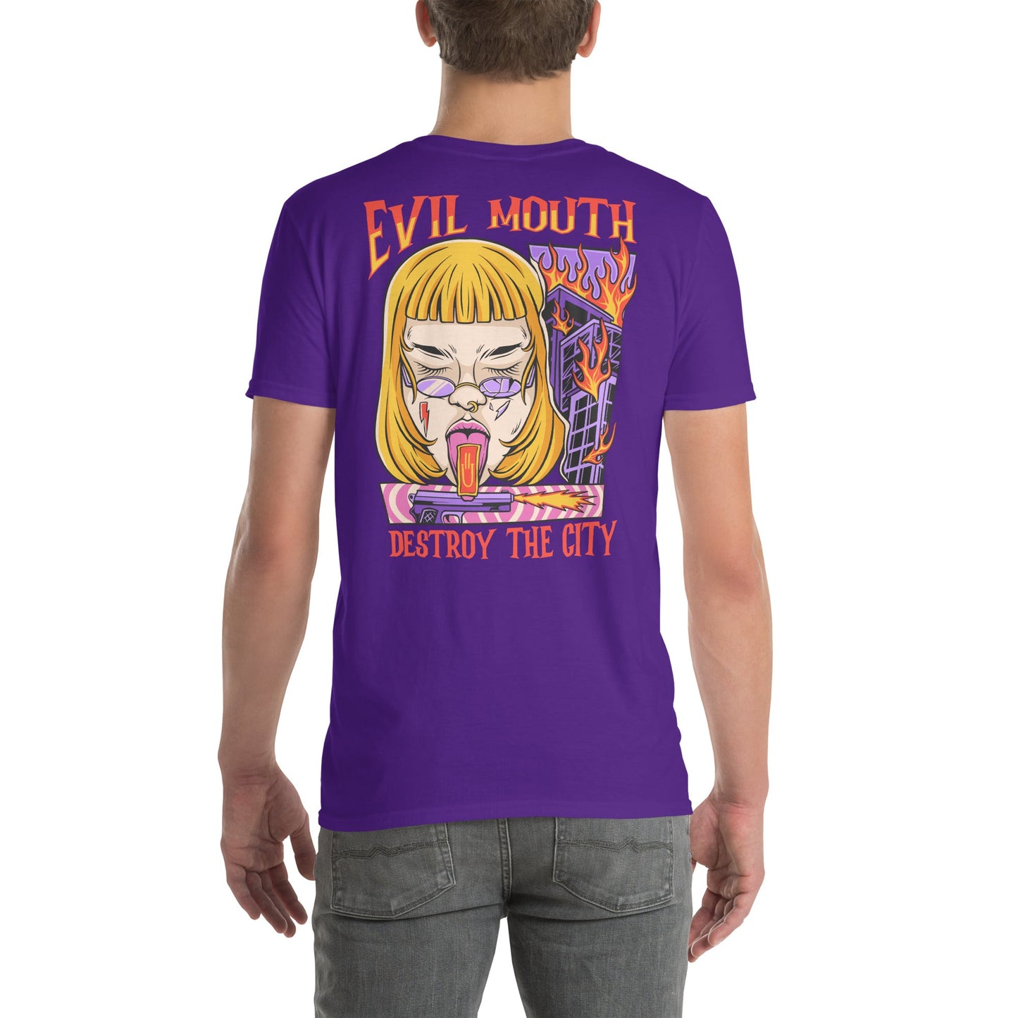 Destroy the City T-Shirt | Streetwear Tee - Purple - T-Shirts Online